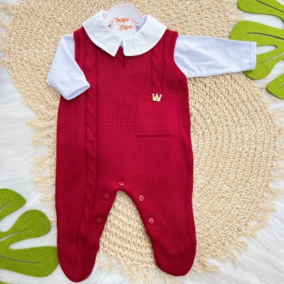  Macacão de Linha Principe vermelho